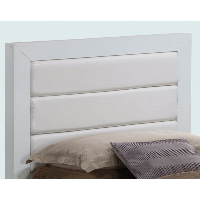 Contemporary Twin Bed In Elegant White