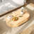 43" Modern Oval Coffee Table With Solid Wooden Veneer-419117347