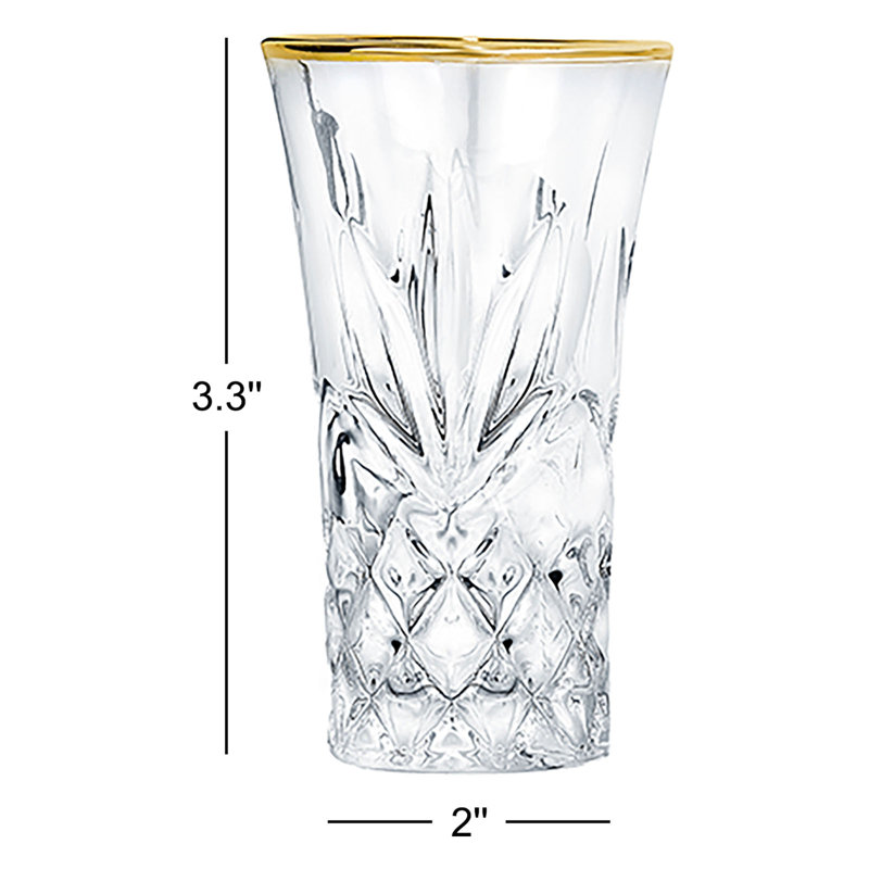 Ashlynn 2 oz. Crystal Shot Glass Set
