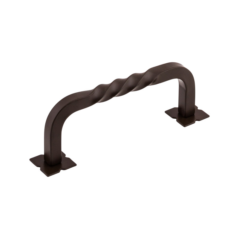 Square Twist Bar pull, Oiled Rubbed Bronze, 3 3/4" Center to Center