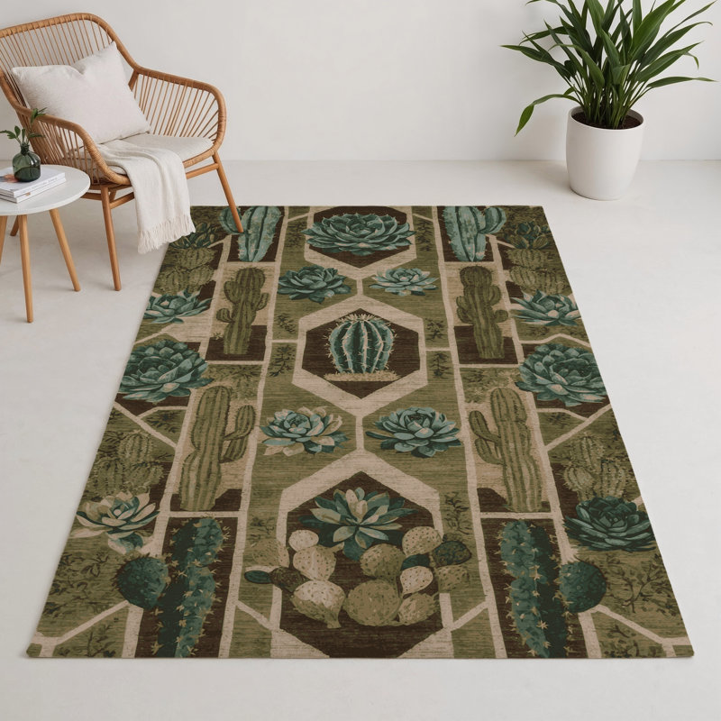 Tapis d'intérieur et d'extérieur brun Nature, Rectangle 5 pi x 7 pi