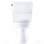 TOTO® Drake® WASHLET®+ Two-Piece Elongated 1.28 GPF Universal Height TORNADO FLUSH® Toilet with S5 Bidet Seat, Cotton White - MW7763446CEFG#01