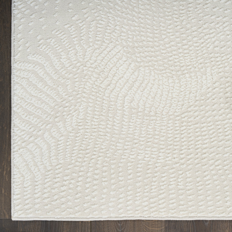 Alim Abstract Machine Made Area Rug, Ivory, Rectangle 160 x 221 cm
