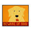 «Beware Of Dog», estampe numérique jaune et rouge, design par Stephen Huneck-1295695907-1295695904