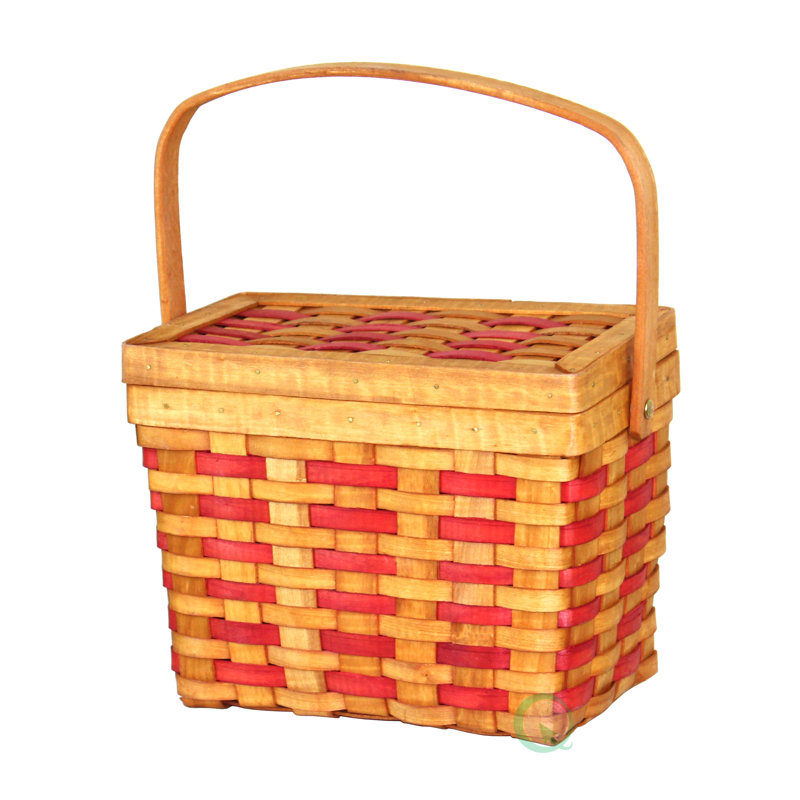 Panier rectangulaire chipwood pique-nique