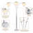 Beckum 90" 3-Lights Novelty Arched Glam Nature Shell Tree Floor Lamp-1545205745