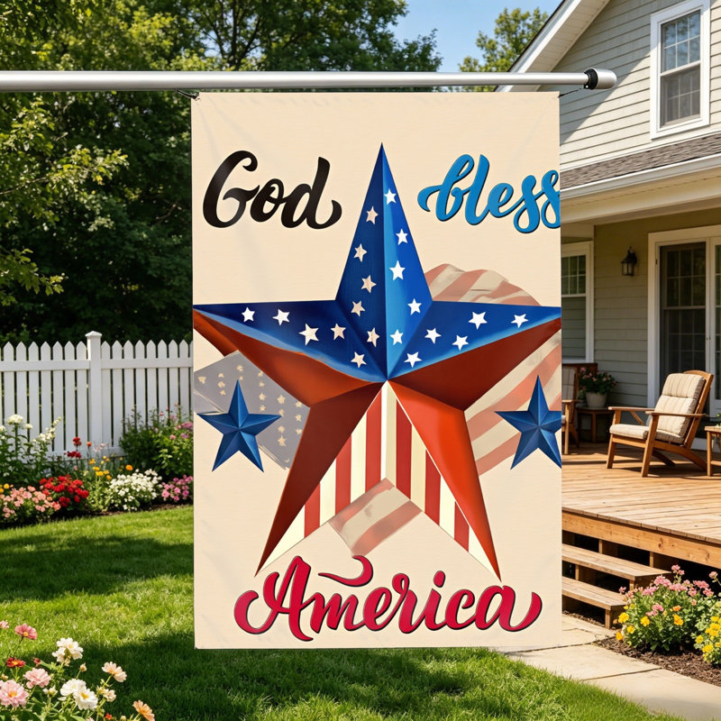Drapeau décoratif God Godess America