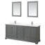 Deborah 80'' Double Bathroom Vanity with Quartz Top-98208026-98208029-98208033