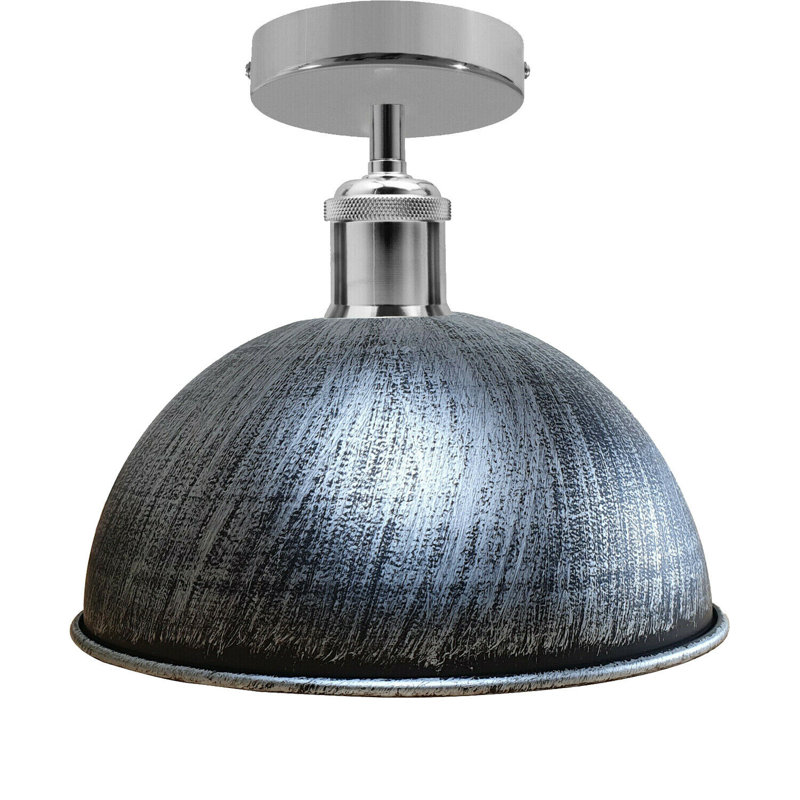 Nadeau Semi Flush Mount, Chrome, Brushed Silver