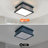  Leeban Modern Flush Mount Ceiling Light Fixture, 12.5'' Square Close to Ceiling Light, 4-Light Metal Ceiling Lamp with Acrylic Shade for Living Room Kitchen Hallway, Bedroom, Balcony-1991536085