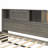 Twin Size Wooden Daybed with 3 Storage Drawers, Upper Soft Board, shelf, and a set of Sockets and USB Ports-728348558