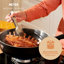 Meyer Accent induction Hob 24cm Stockpot - Stackable Stockpot, 7.6 Litres, Anti Spill Shape, Black, Stainless Steel