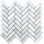 Carrara 1" x 3" Marble Herringbone Mosaic Wall & Floor Tile