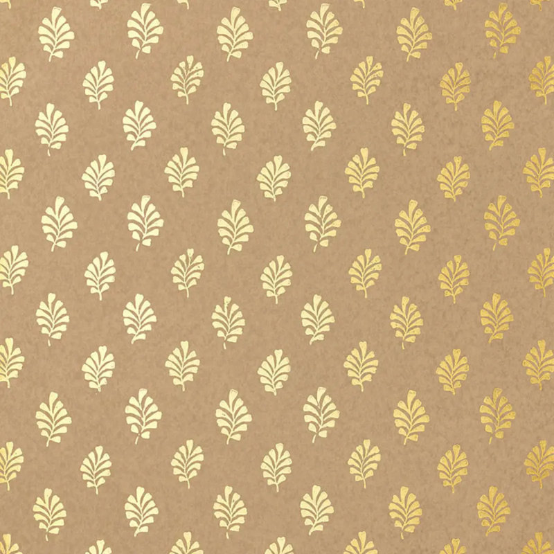 Bakara Leaf Wallpaper, Gilt