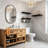 Bathroom Shelves Over Toilet, Set of 3 Wall Mounted Floating Shelves Toilet Paper Storage, Farmhouse Decor, 16 Inch-129238476