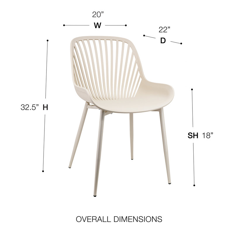 Adairsville Outdoor Side Chair in Ivory, Ivory