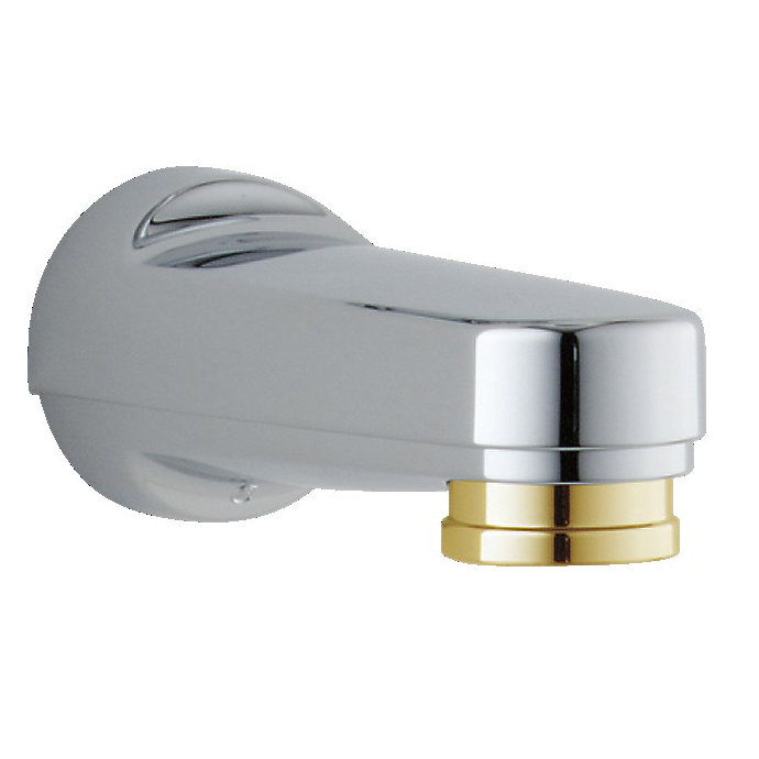 Wall Mounted Tub Spout Trim with Diverter, Chrome & Polished Brass
