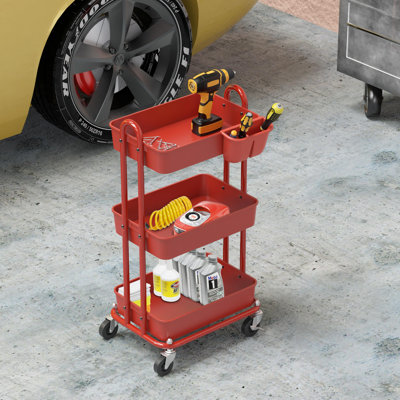 31.73'' H x 17.01'' W Utility Cart with Wheels