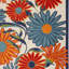 Tapis floral antidérapant multicolore 4 pi x 6 pi
