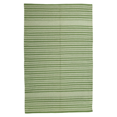 Bellavia Striped Cotton Hand Woven 140cm X 200cm Area Rug