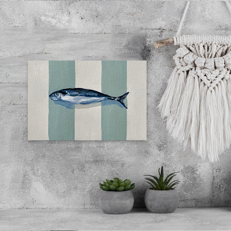 Salt A Stripe by Madison Phipps - Wrapped Canvas Print, 30.48 cm H x 45.72 cm W