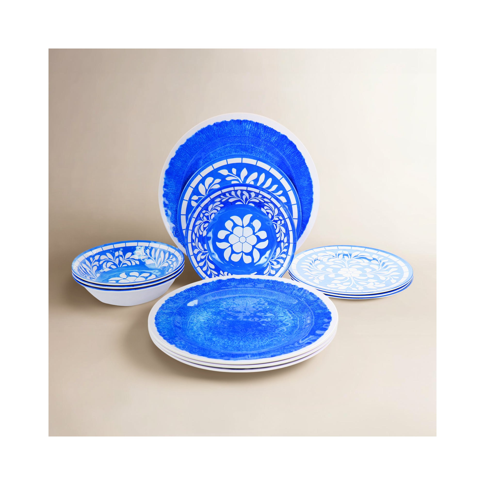 Melamine Dinnerware Set, Blue