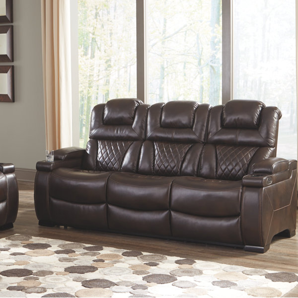 Laredo Springs Brown Microfiber Non-Power Reclining Sofa - Rooms To Go