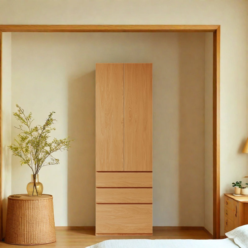Simple Solid Colour Wardrobe, 78.74" H x 31.5" W x 23.62" D