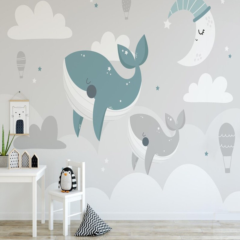 Dreamy Whale Skies, 138" L x 105.96" W