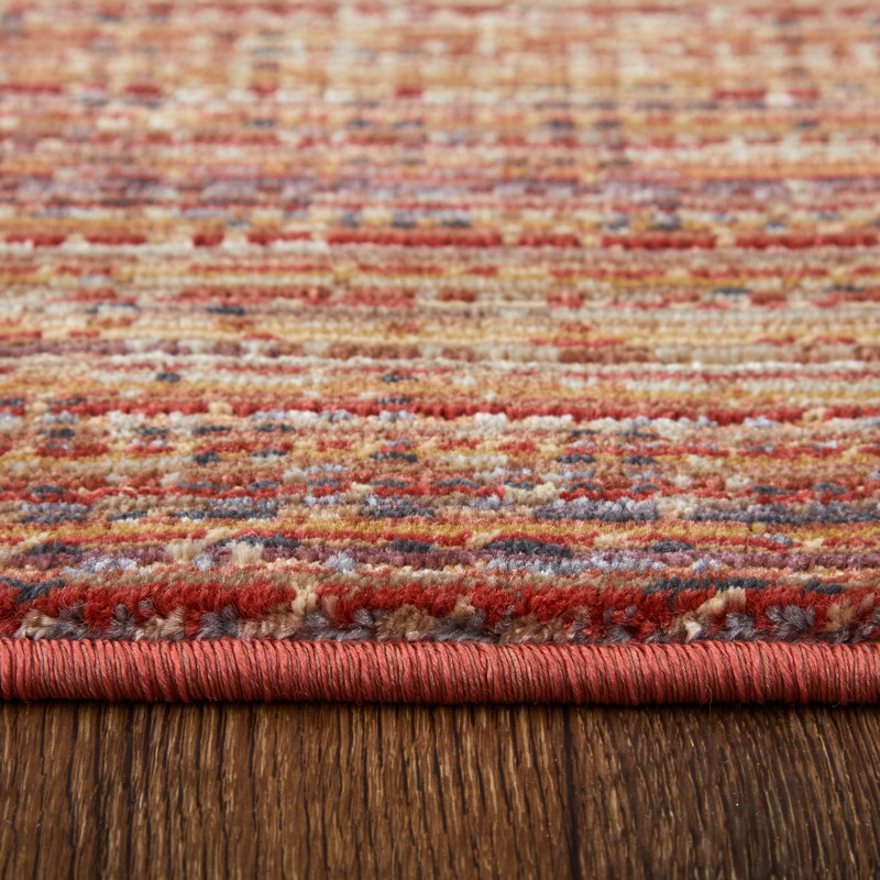 Esser Modern Solid, Accent Rug, Rectangle 6'7" x 9'6", Brown/Red/Tan