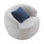 Fauteuil demi-tonneau pivotant, fauteuil d'appoint beige