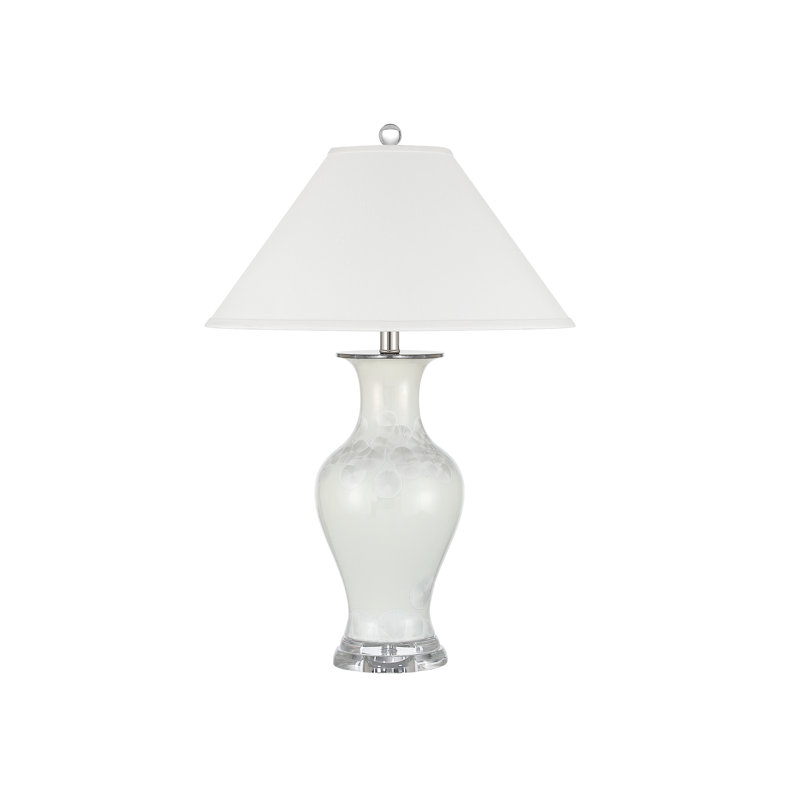 Crystalline Table Lamp Off-White, Clear Body