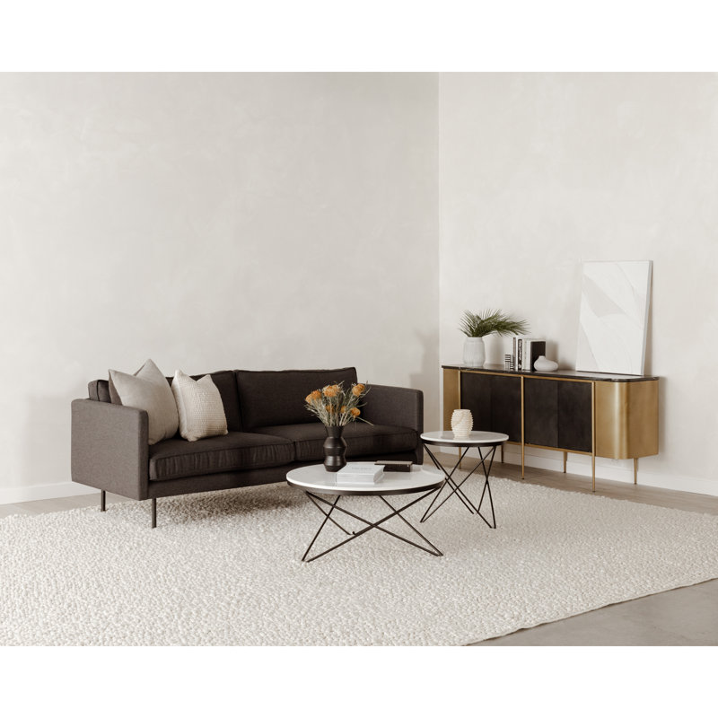 Fulton Marble Top Coffee Table, Black