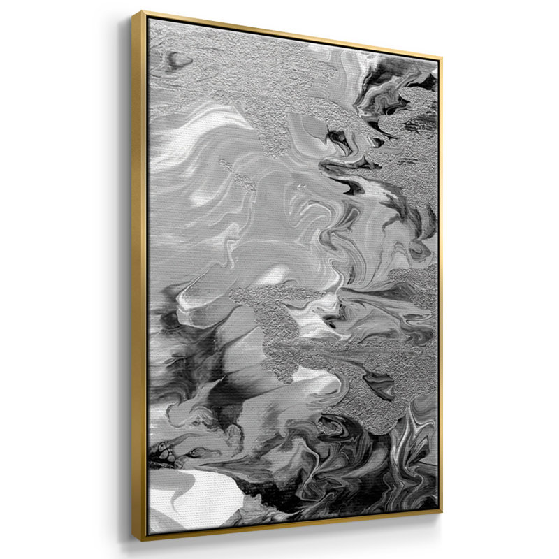 Rich Marble - Multi Piece Framed Canvas, 36" H x 75" W x 2" D, Gold