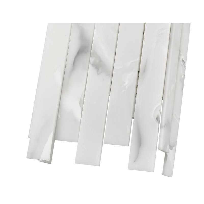 Applique murale encastrée 4 lumières en acier, Laiton frotté