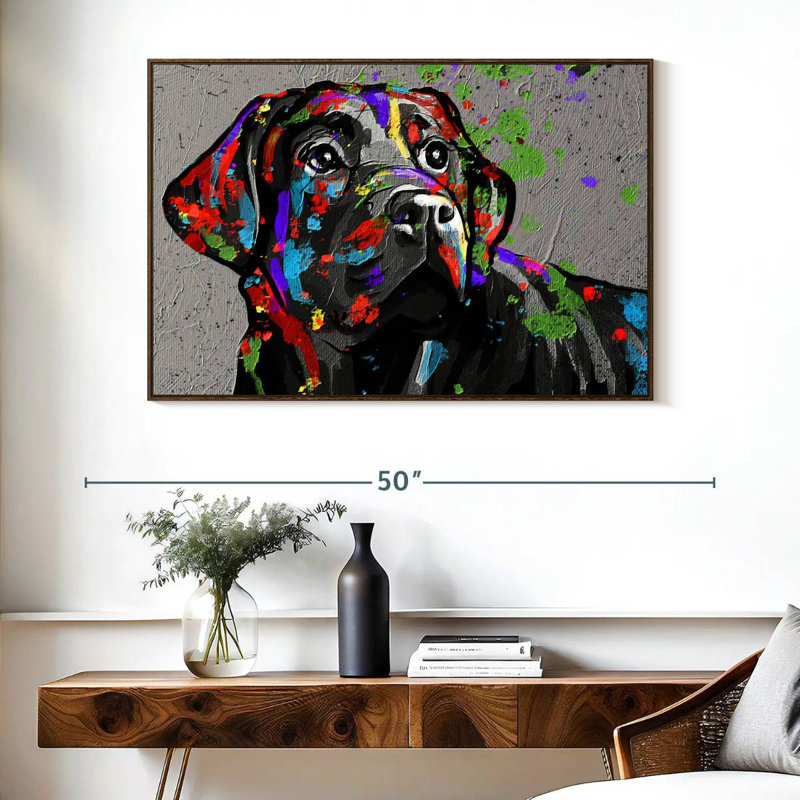 Labrador, Cadre flottant noyer, 40 po x 27 po