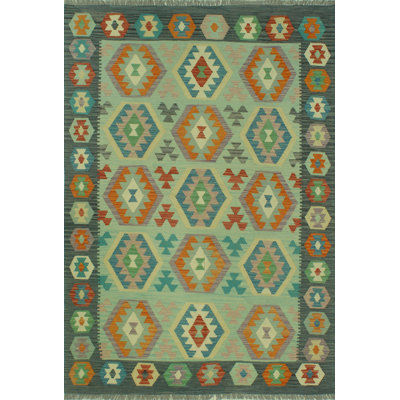 Tapis vert Bousson Kilim Carly