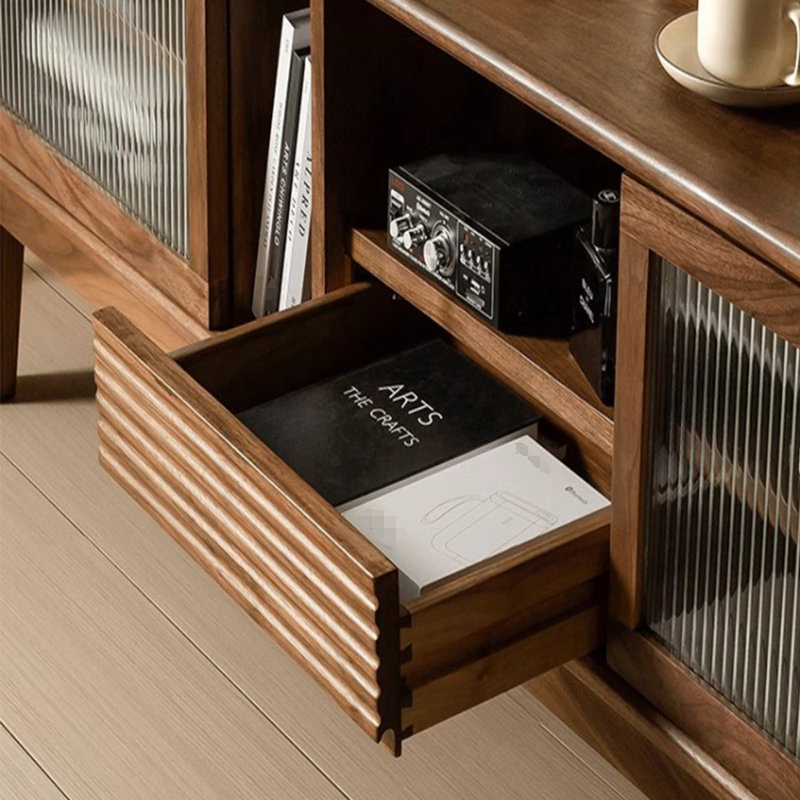 Light luxury retro home TV cabinet, 82.68"