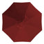 Parasol de patio noir en pierre 11 pieds avec manivelle en aluminium Ribs Red Pacifica-1219283064
