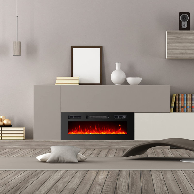 Armagh 36'' W Electric Fireplace Insert, 14'' H x 36'' W x 5'' D