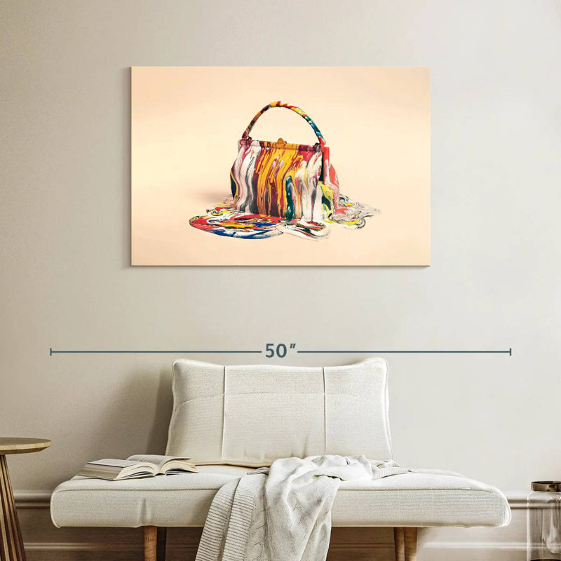 Sac Sh ruisseau ruisselant de peinture, H 26 po x l 39 po
