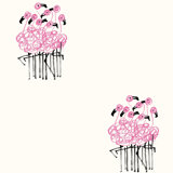 Flamingo Bouquet 33' L x 20.5" W Wallpaper Roll