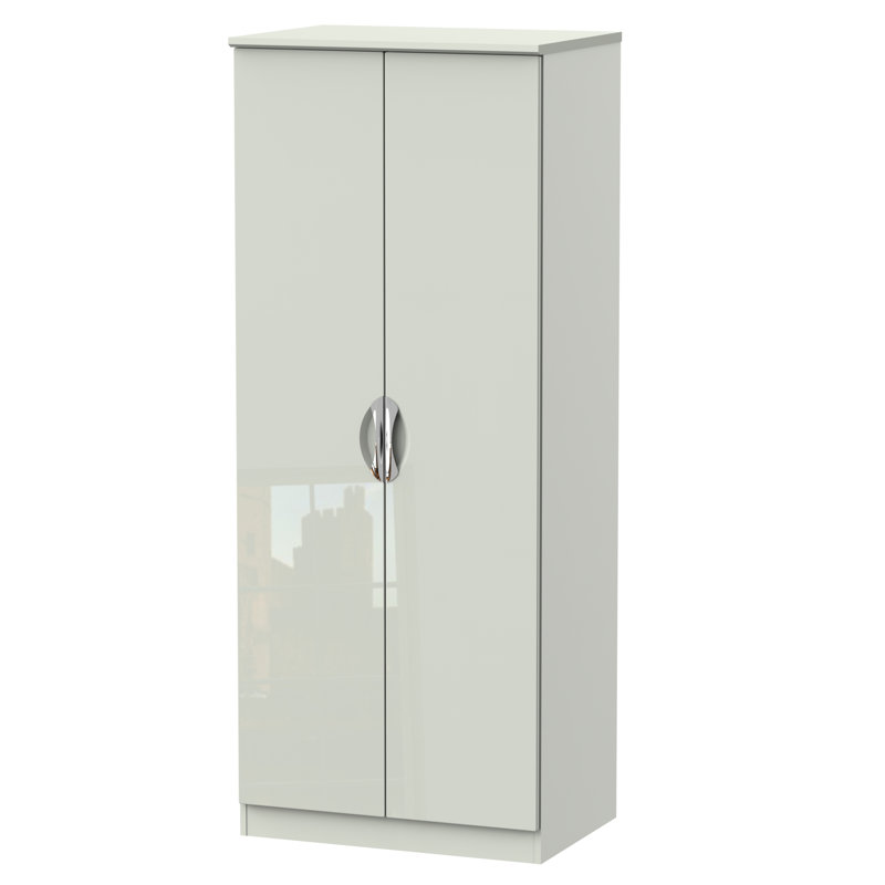 Ratley 2 Door Manufactured Wood Wardrobe, Kashmir Gloss, Basic, H183 x W74 x D53cm