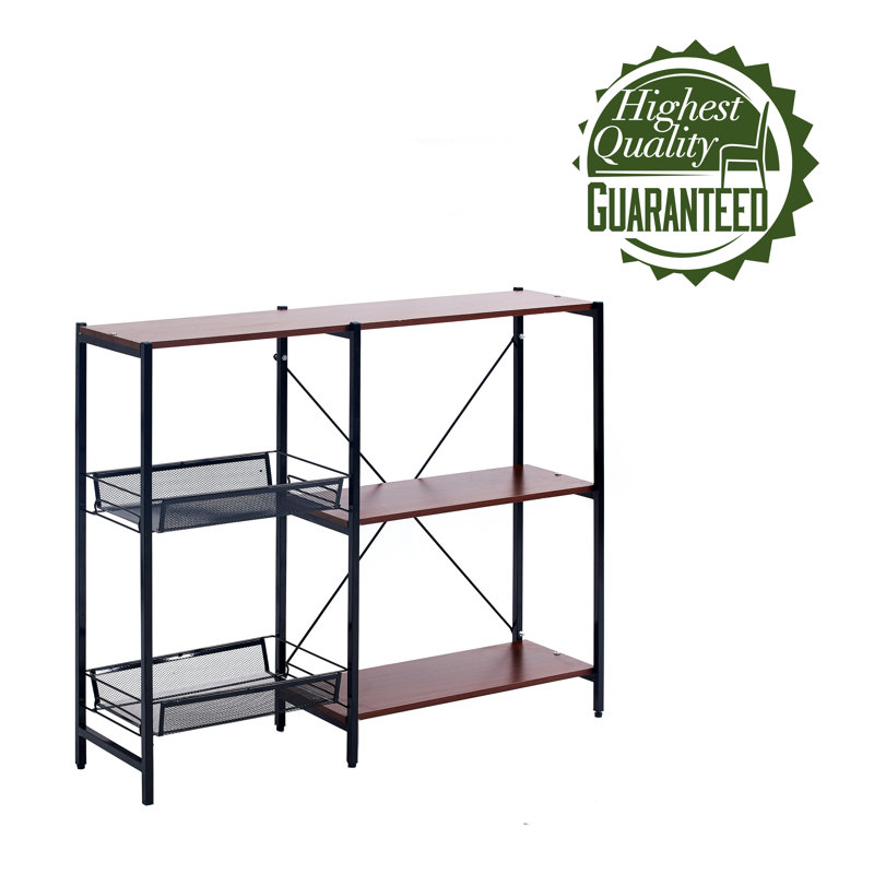 Étagère à 3 niveaux H 30,91 po x l 39,76 po x P 9,84 po Barjesh, Noir/brun foncé