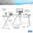 Techni Mobili L-Shaped Tempered Glass Top Computer Desk With Pull Out Keyboard Panel, Clear