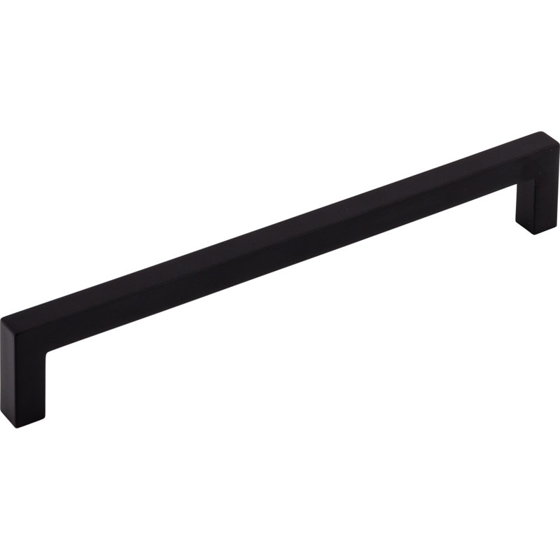 Square Bar pull, Flat Black, 7 9/16" Center to Center
