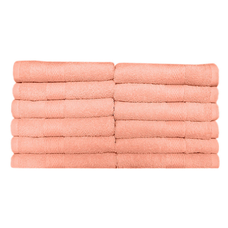Cotton Midweight Hand Towel, Peach