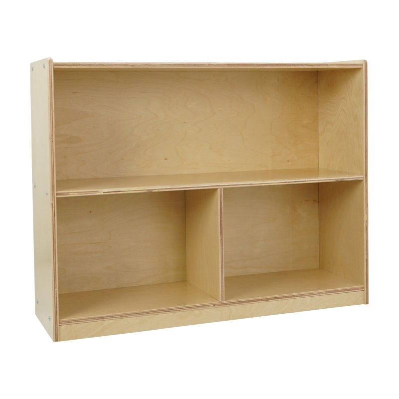 Bibliothèque de luxe divisée à 3 compartiments Birch, hauteur 28 "