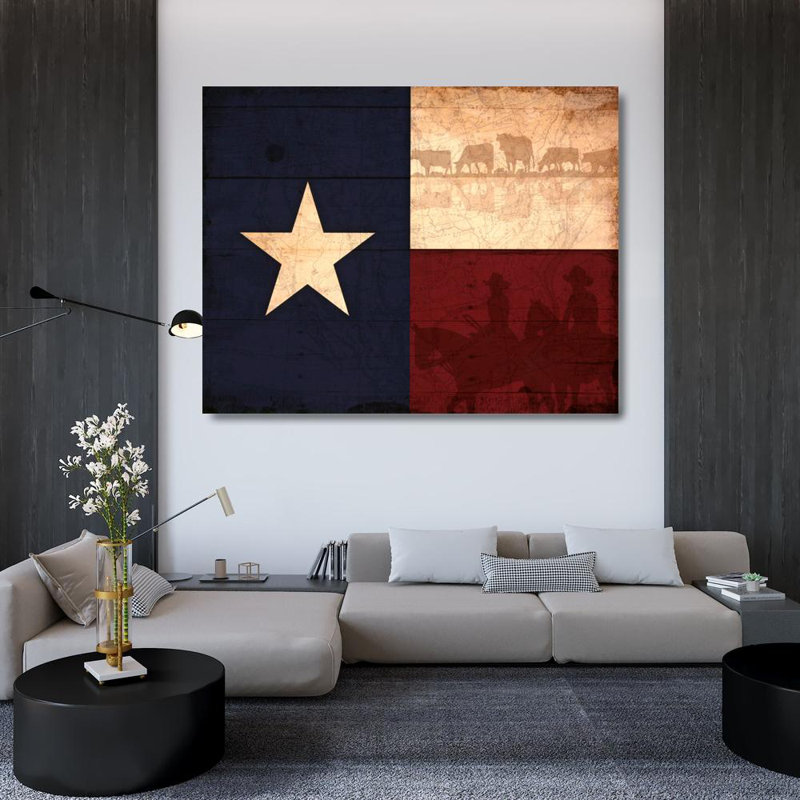 Drapeau du Texas, H 36 po x l 46 po