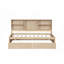 Structure de lit simple avec tablettes latérales, deux tiroirs et port USB intégré-98737256